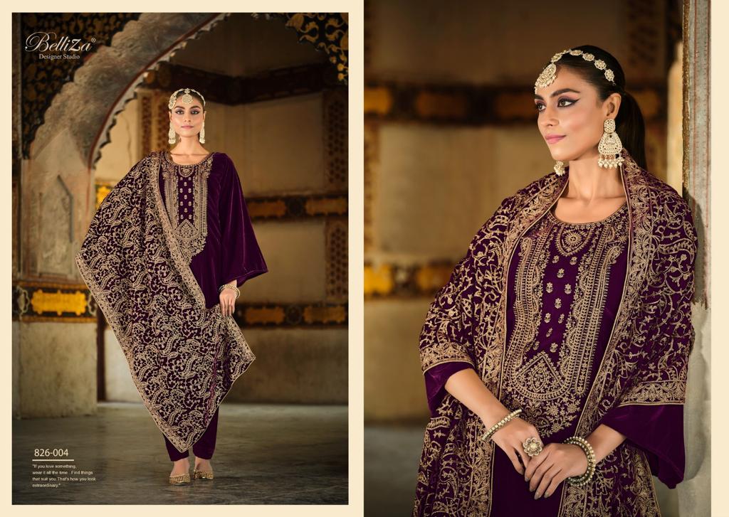 Belliza Nagina Heavy Embroidered Dress Material Collection
